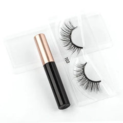 Magnetic Eyelashes Set with Waterproof Eyeliner and Tweezer